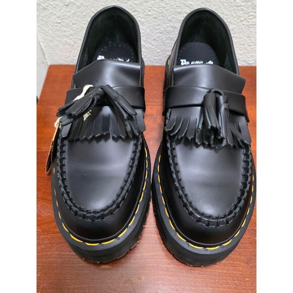 Dr. Martens Adrian Arcadia Unisex Leather Platform Tassel Loafers Black Size 7/8 - Picture 2 of 7